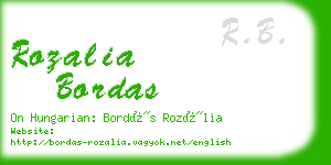 rozalia bordas business card
